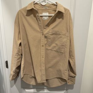 Abercrombie Oversized Corduroy Button Up